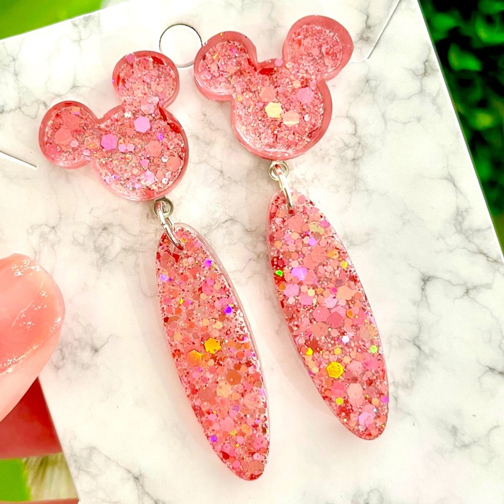 Mickey Acrylic Dangle Earrings